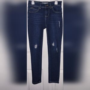 YMI brand Girls distressed Jeans Size 14 Slim EUC